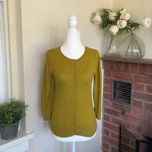 Dorever21 rusty green/mustard yellow cardigan